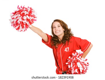 Baseball: Girl Cheering On Her Team