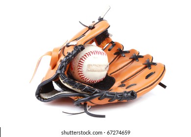 velcro baseball mitt and ball