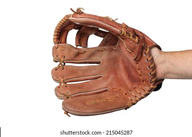 Baseball glove on a white background