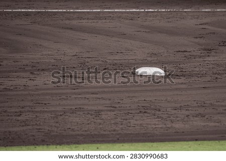 Baseball ground with empty base