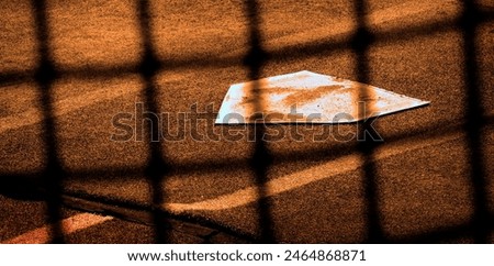 Baseball home plae and backstop chainlink fence wire