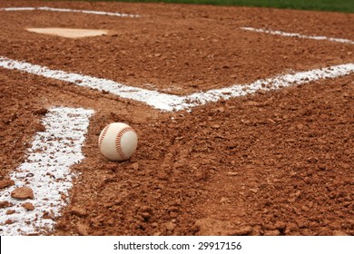 Baseball And Home Plate