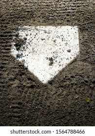 Baseball Home Plate With Dirt On It