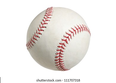 Бейсбол изолирован на белом с обрезкой траектории
