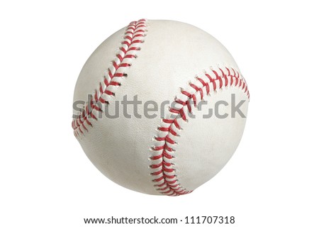 Baseball isolated on white with clipping path