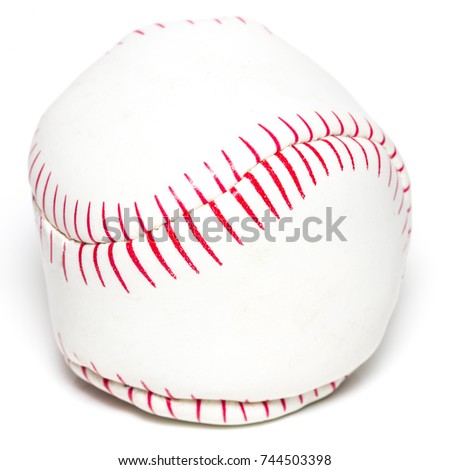 The Baseball isolated on white with clipping path.