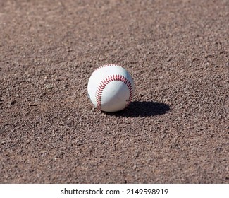 Baseball On The Dirt Infield At Spring Training