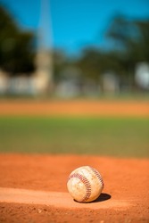 Baseball On Pitchers Mound