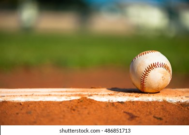 Baseball On Pitcher's Mound