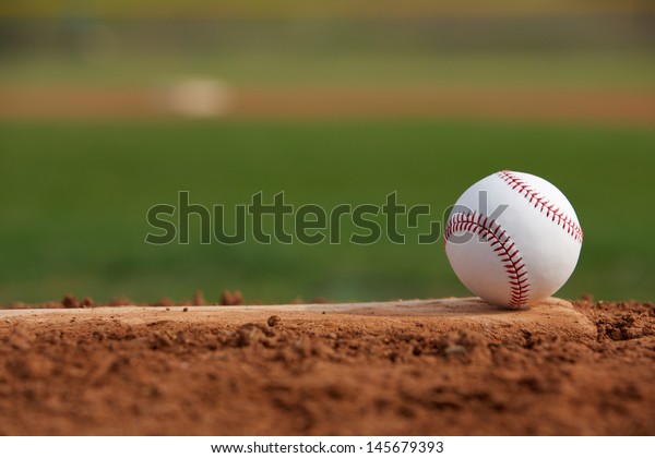 Baseball on the Pitchers\
Mound