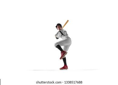 Baseball Player Isolated On White.