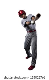 Baseball Player On A White Background