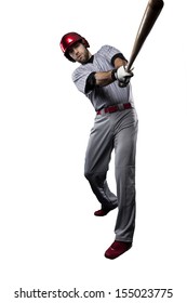 Baseball Player On A White Background