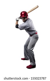 Baseball Player On A White Background