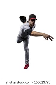 Baseball Player On A White Background