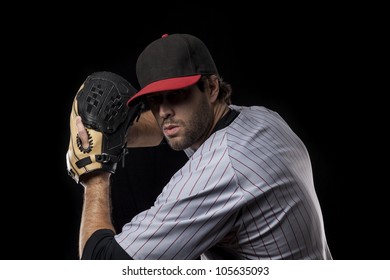 Baseball Player Preparing To Pitch