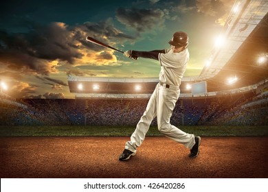 Baseball players in action on the stadium. - Shutterstock ID 426420286