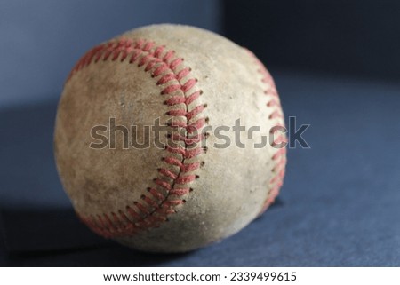 baseball with red stitches isolated