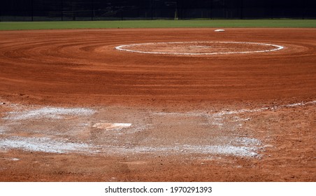 Baseball Softball Field And Field Maintenance Freshly Mowed Grass