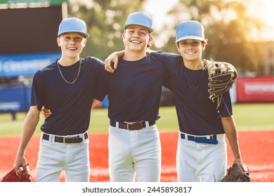 A Baseball team having fun together for the victory - Powered by Shutterstock