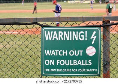 baseball warning watch out ball sign