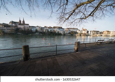 Basel a city at rhine river in switzerland.