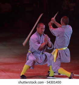 BASEL - MAY 29: International Martial Artists Showcase There Skills At The Budo Gala Festival May 29, 2010 In Basel, Switzerland. Main Attraction Was Jean Claude Van Damme.