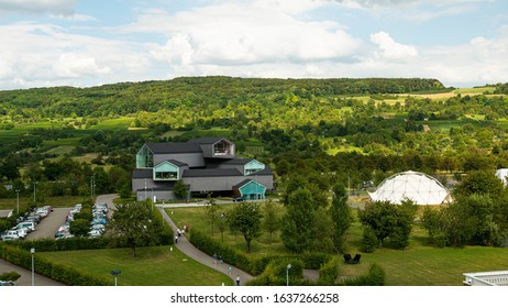 BASEL, SWITZERLAND - Aug 10, 2016: Exterior View Of Vitra Design Museum Near Basel