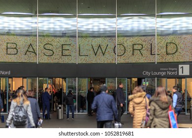 BASEL, SWITZERLAND - MARCH 22, 2018: Baselworld 2018 watch exhibition in Basel