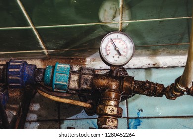 Basement Apartment House, Cold Water Meter, Piping.