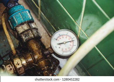 Basement Apartment House, Cold Water Meter, Piping.