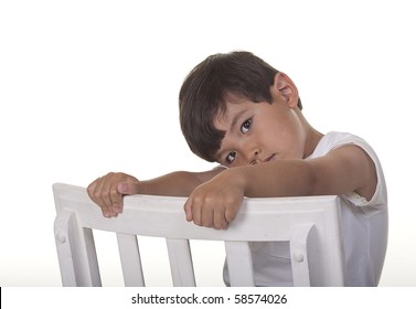 Bashful young boy.