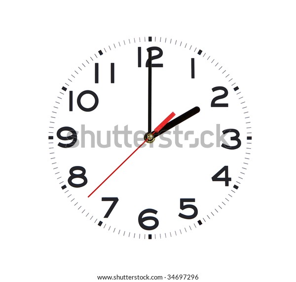 Basic Clock Isolated On White Stock Photo 34697296 | Shutterstock