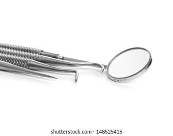 Basic Dentist Tools Isolated On White