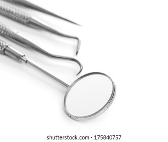 Basic Dentist Tools Isolated On White