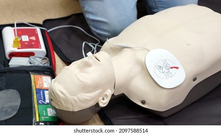 Basic Life Support Simulation Scenario For Medical Students On A Dummy With An Automatic External Defibrillator During Cardiopulmonary Resuscitation.