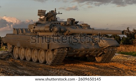 Basic tank of Soviet design on the battlefield
