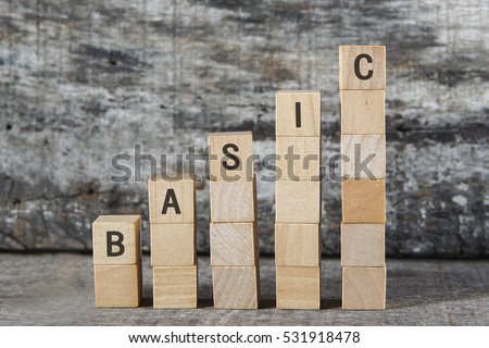 BASIC word on building block