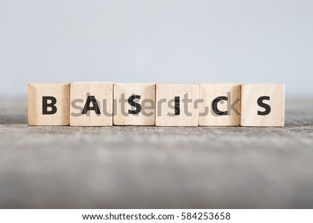 BASICS word made with building blocks
