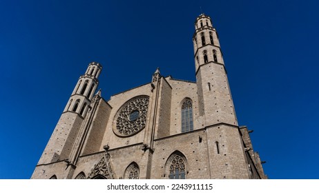 Basilica in barcelona blue sky - Shutterstock ID 2243911115