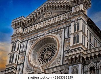 Basilica di Santa Maria del Fiore (Basilica of Saint Mary of the Flower) and Giotto's bell tower. Florence, Italy