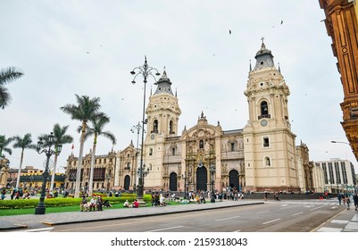 The Basilica Metropolitan Cathedral In The Historic Centre Of Lima, Peru.