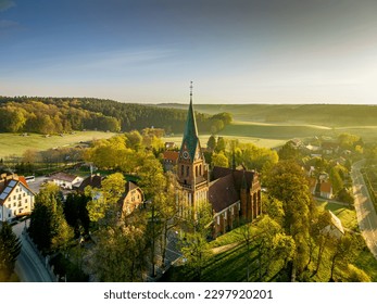 Basilica of the Nativity of the Blessed Virgin Mary in Gietrzwałd, Warmia and Mazury, Poland, Europe