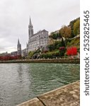 The Basilica of Our Lady of the Rosary at Lourdes, France