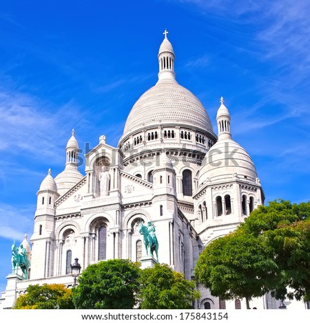 Basilica Sacre Couer at Montmartre in Paris, France
