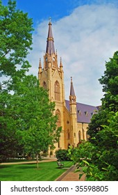 Basilica Of The Sacred Heart At University Of Notre Dame, South Bend Indiana, US