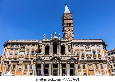 Basilica Of Saint Mary Major (Basilica Di Santa Maria Maggiore, 1743) - Papal Major Basilica And Largest Church In Rome Dedicated To Blessed Virgin Mary. Italy.