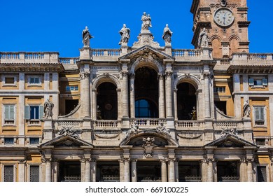 Basilica Of Saint Mary Major (Basilica Di Santa Maria Maggiore, 1743) - Papal Major Basilica And Largest Church In Rome Dedicated To Blessed Virgin Mary. Italy.