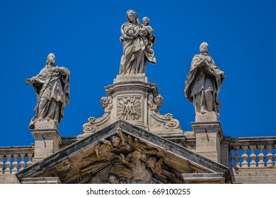 Basilica Of Saint Mary Major (Basilica Di Santa Maria Maggiore, 1743) - Papal Major Basilica And Largest Church In Rome Dedicated To Blessed Virgin Mary. Italy.