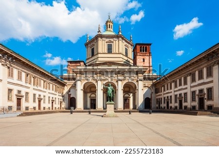 The Basilica of San Lorenzo Maggiore is a roman catholic church in Milan city in Lombardy region of northern Italy